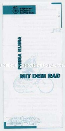 Prospekt des Allgemeinen Deutschen Fahrrad-Klubs zum Fahrradkorso anlässlich der UN-Klimakonferenz 1995