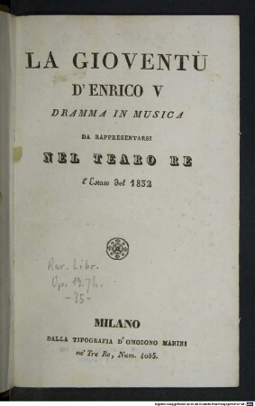 La gioventù d'Enrico V