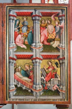 Jakobusaltar — Szenen aus der Legende um Jesus Christus — Altarflügel (Innenseite)
