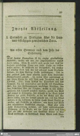 Zweyte Abtheilung