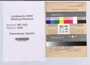 Entnazifizierung Heinrich Doerenkamp , geb. 11.05.1901 (Kanalmeister)