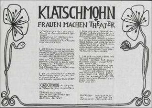 "Klatschmohn" Frauen machen Theater