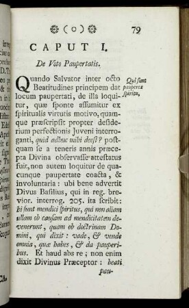 Caput I. De Voto Paupertatis.