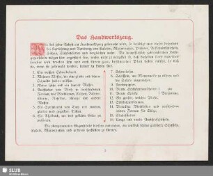 Das Handwerkszeug