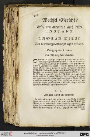 Wechsel=Gericht, erst, und anderter, auch letster Instanz