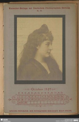 Kalender-Beilage October 1897