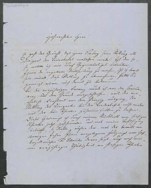 Brief von Friedrich Lux an Mainzer Liedertafel