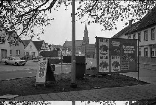 Wahlwerbung in Neureut zur Kommunalwahl und Ortschaftsratswahl am 20. April 1975