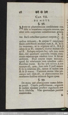Cap. VII. De Motu