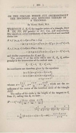 On the circles which cut orthogonally the inscribed and escribed circles of a triangle.