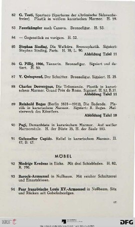 Möbel (Nr. 92-107a)