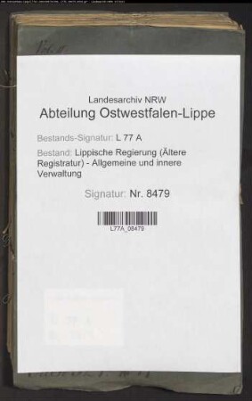 Landstraße (Chaussee) von Lage nach Schötmar, Bd. 2