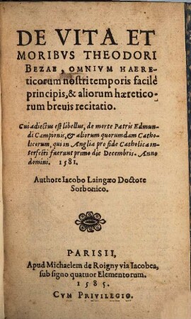 De vita et moribus Theodori Bezae