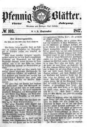 No. 103, 8. u. 9. September