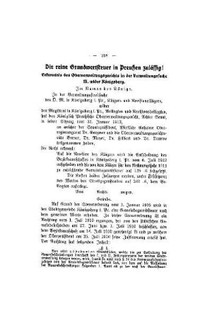 Die reine Grundwertsteuer in Preußen zulässig!