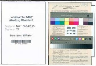 Entnazifizierung Wilhelm Husmann , geb. 03.06.1879 (Mittelschullehrer)