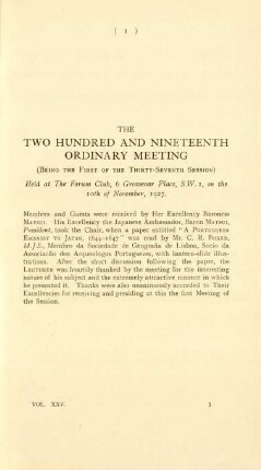 The two hundred and nineteenth ordinary meeting