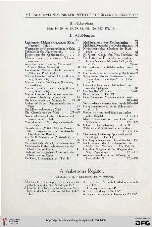 Alphabetisches Register