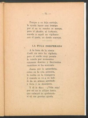 La fuga inesperada