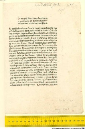 De magna proceritate hominum et prodigiosa