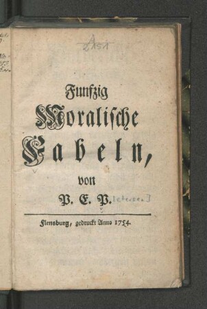 Funfzig Moralische Fabeln