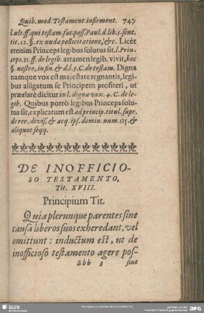 De Inofficioso Testamento, Tit. XVIII.