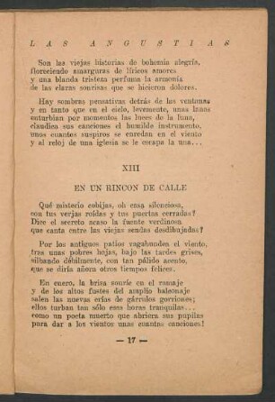 XIII - En un rincon de calle