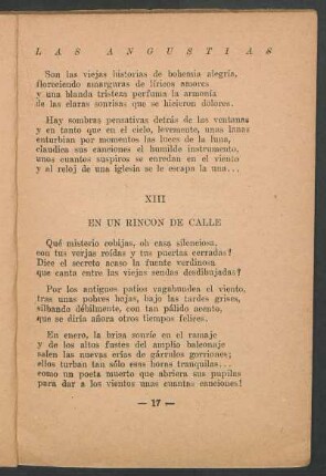 XIII - En un rincon de calle