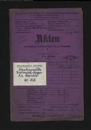 Landfriedensbruch (Plünderungen usw. in Hamm am 3.- 4.7.1919) Kleibohmer, Karl