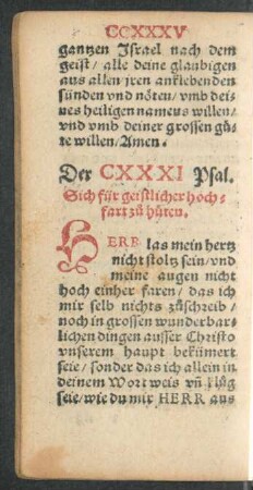 Der CXXXI Psal. - Der CXL Psalm.