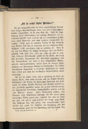 "Es is recht schön Wedder!"