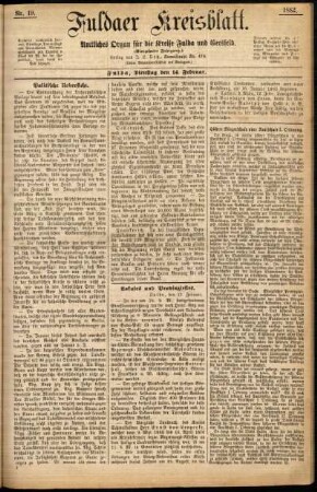 Ausgabe vom Dienstag, den 14. Februar 1882.
