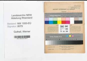 Entnazifizierung Werner Gutheil, geb. 11.05.1908 (Studienrat)