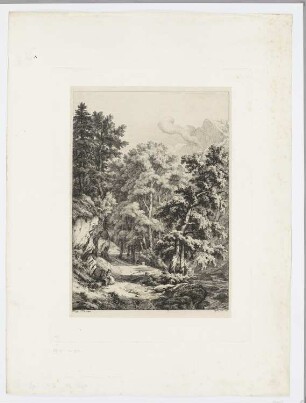 Karthäuserpfad in Fourvoirie, Blatt 2 der Folge "Erinnerungen an die Dauphiné"