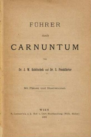 Führer durch Carnuntum