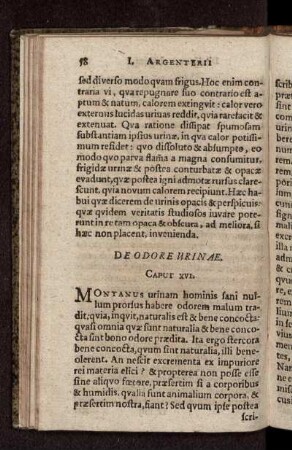 De Odore Urinae. Caput XVI.