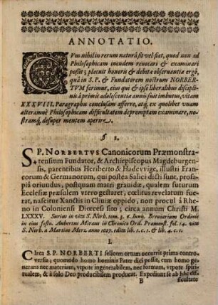Controversiae Philosophicae quas ex Vita Norberti Canonicorum Regularium Praemonstratensis Ordinis Fundatoris ...