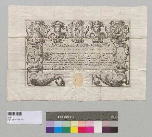 Fortunatus a Cadoro, General des Kapuzinerordens, schließt mit Abt Columban und dem Konvent von Kloster Seeon gemäß der seinem Orden von Papst Urban gewährten Erlaubnis eine Gebetsverbrüderung. S: Fortunatus, General des Kapuzinerordens