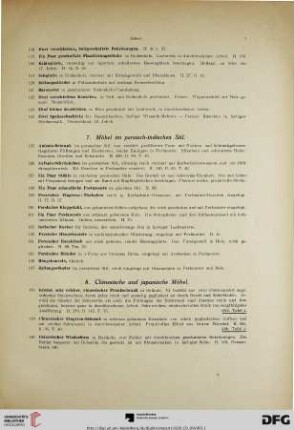 8. Chinesische und japanische Möbel (Nr. 138-176)
