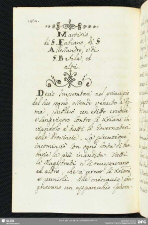 Martirio di San Fabiano, di Sant' Allessandro, e di San Babila, ed altri.