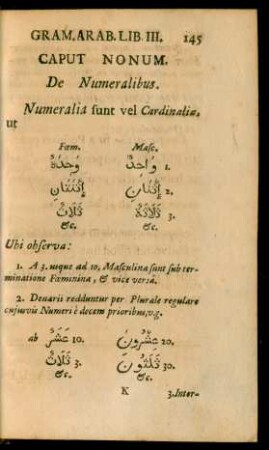 Caput Nonum. De Numeralibus.