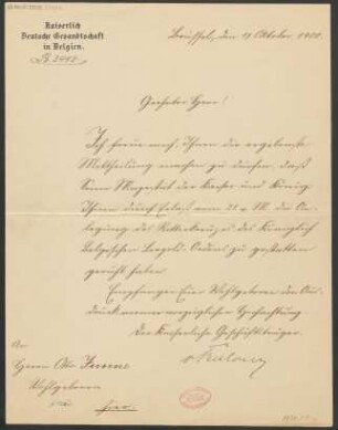 Brief an Otto Junne : 11.10.1900