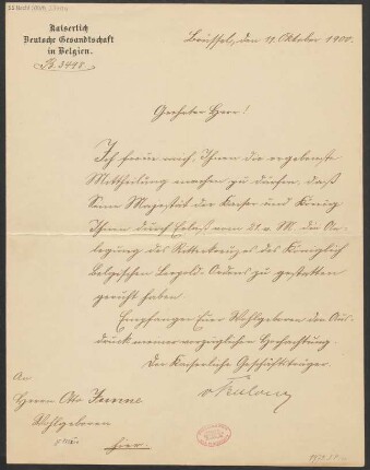 Brief an Otto Junne : 11.10.1900