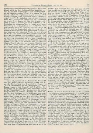 476-478 [Rezension] Bohne, Gerhard, Das Wort Gottes und der Unterricht. Zur Grundlegung einer evangelischen Pädagogik. 2., durchges. u. ergänzte Aufl