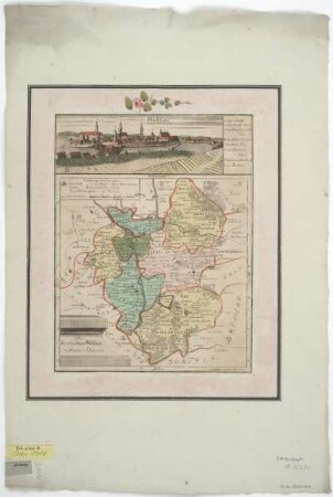 Karte von dem Fürstentum Wohlau, 1:340 000, Kupferstich, um 1750