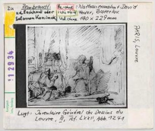 zu Rembrandt: Nathan ermahnt David. Paris, Louvre