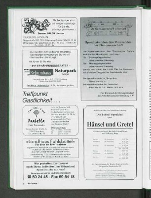 Die Börner Speeldeel spielt Hänsel und Gretel