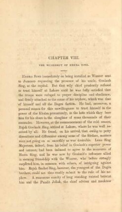 Chapter VIII. The Wuzeerut of Heera Sing