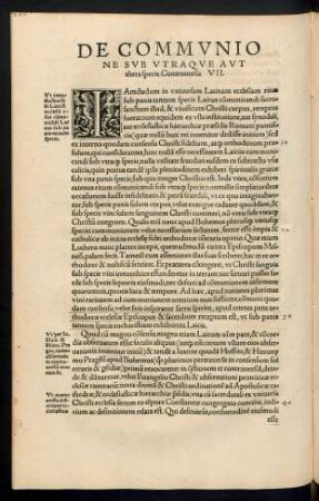 De Communione Sub Utraque Aut altera specie. Controversia VII.