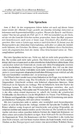 Tote Sprachen